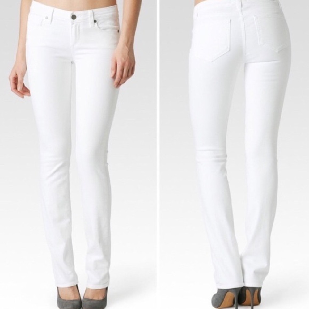 Paige Skyline Skinny Jeans in Optic White